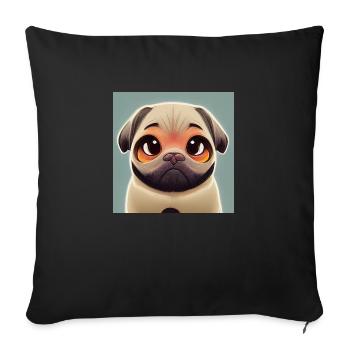Bowwow - Sofa pillowcase 17,3'' x 17,3'' (45 x 45 cm) - black - Front