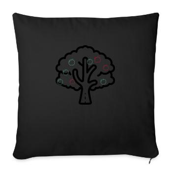 Apfelbaum - Sofakissenbezug 45 x 45 cm - Schwarz - Vorne