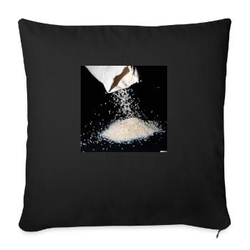 a bag of rice falling - Sofa pillowcase 17,3'' x 17,3'' (45 x 45 cm) - black - Front