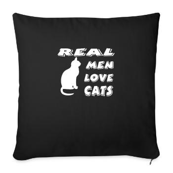 Félin - Housse de coussin décorative 45 x 45 cm - noir - Devant