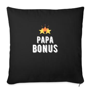 bonus dad - Sofa pillowcase 17,3'' x 17,3'' (45 x 45 cm) - black - Front