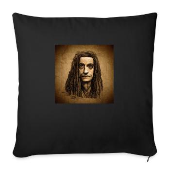 Rastaman Da Vinci -Stil - Sofakissenbezug 45 x 45 cm - Schwarz - Vorne