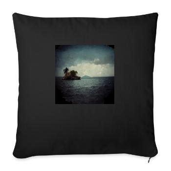 Island Love Painting - Sofa pillowcase 17,3'' x 17,3'' (45 x 45 cm) - black - Front