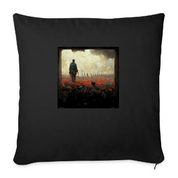 Stellen Sie Sich Vor, Es Ist Krieg Und Niemand - Sofakissenbezug 45 x 45 cm - Schwarz - Vorne