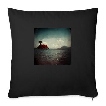 Island Love Painting - Sofa pillowcase 17,3'' x 17,3'' (45 x 45 cm) - black - Front