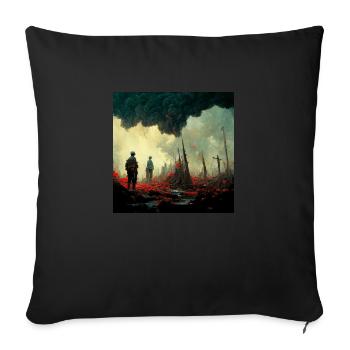 Stellen Sie Sich Vor, Es Ist Krieg Und Niemand - Sofakissenbezug 45 x 45 cm - Schwarz - Vorne
