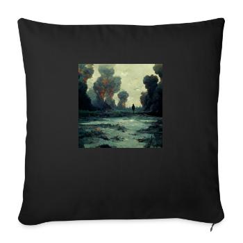 Stellen Sie Sich Vor, Es Ist Krieg Und Niemand - Sofakissenbezug 45 x 45 cm - Schwarz - Vorne