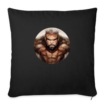 Anime Character - Sofa pillowcase 17,3'' x 17,3'' (45 x 45 cm) - black - Front