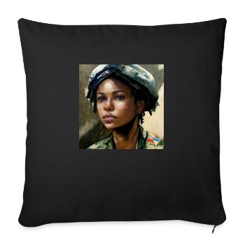 Beautiful US Army Combat Medical Painting - Sofa pillowcase 17,3'' x 17,3'' (45 x 45 cm) - black - Front