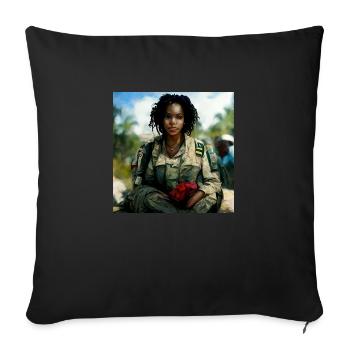 Beautiful US Army Combat Medical Painting - Sofa pillowcase 17,3'' x 17,3'' (45 x 45 cm) - black - Front