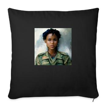 Beautiful US Army Combat Medical Painting - Sofa pillowcase 17,3'' x 17,3'' (45 x 45 cm) - black - Front