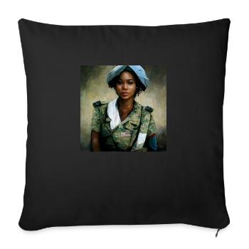 Beautiful US Army Combat Medical Painting - Sofa pillowcase 17,3'' x 17,3'' (45 x 45 cm) - black - Front