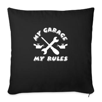 Garage - Sofa pillowcase 17,3'' x 17,3'' (45 x 45 cm) - black - Front