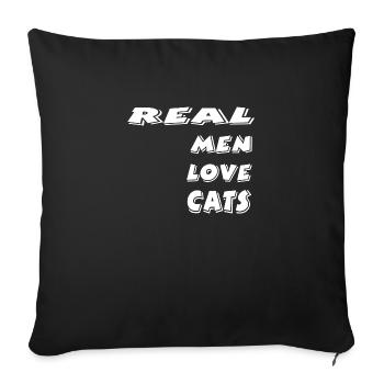 Félin - Housse de coussin décorative 45 x 45 cm - noir - Devant