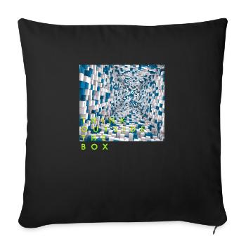 Think outside the box positive thoughts happy - Sofa pillowcase 17,3'' x 17,3'' (45 x 45 cm) - black - Front