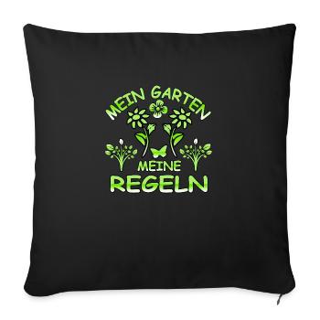 Garten - Sofakissenbezug 45 x 45 cm - Schwarz - Vorne