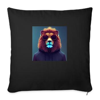 Lion Party Sunglasses Disco - Sofa pillowcase 17,3'' x 17,3'' (45 x 45 cm) - black - Front