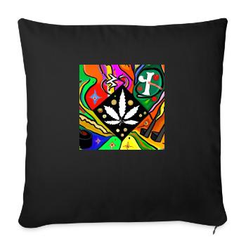 MoJamba107 - Sofa pillowcase 17,3'' x 17,3'' (45 x 45 cm) - black - Front