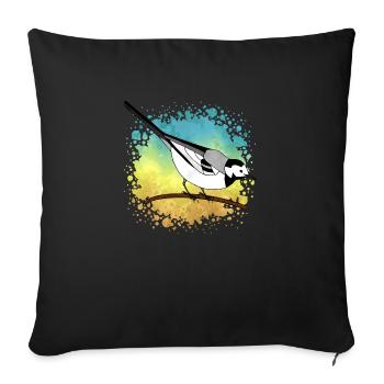 Bird - Sofa pillowcase 17,3'' x 17,3'' (45 x 45 cm) - black - Front