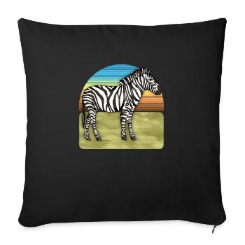 Zèbre - Housse de coussin décorative 45 x 45 cm - noir - Devant