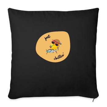 Sommer summer lemon Zitrone chillen - Sofakissenbezug 45 x 45 cm - Schwarz - Vorne