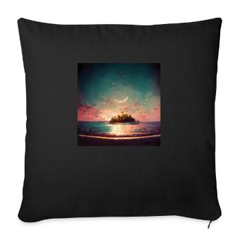 Birthday Party In Paradise - Sofa pillowcase 17,3'' x 17,3'' (45 x 45 cm) - black - Front