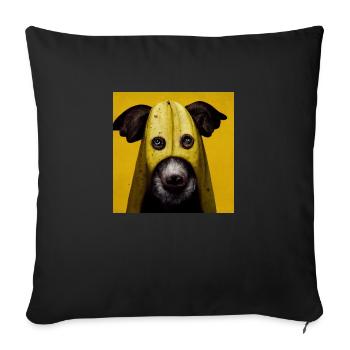 Banana Dog - Sofa pillowcase 17,3'' x 17,3'' (45 x 45 cm) - black - Front