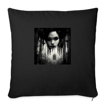 The Sound Of Silence Horror - Sofa pillowcase 17,3'' x 17,3'' (45 x 45 cm) - black - Front