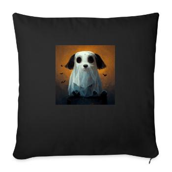 Halloween Dog Ghost - Sofa pillowcase 17,3'' x 17,3'' (45 x 45 cm) - black - Front