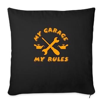 Garage - Sofa pillowcase 17,3'' x 17,3'' (45 x 45 cm) - black - Front