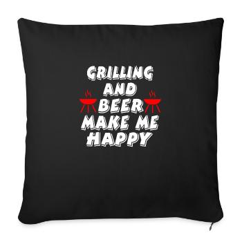 Griller - Housse de coussin décorative 45 x 45 cm - noir - Devant