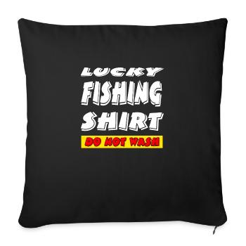 Angling - Sofa pillowcase 17,3'' x 17,3'' (45 x 45 cm) - black - Front