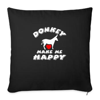Donkey - Sofa pillowcase 17,3'' x 17,3'' (45 x 45 cm) - black - Front