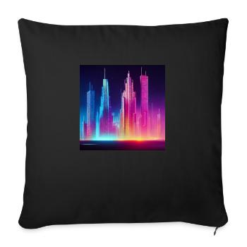 Femmes avec dessin de peau séchée et craquelée - Housse de coussin décorative 45 x 45 cm - noir - Devant