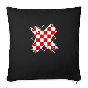 Croatia Croatian Hrvatska Croatia Croats Croat Hr - Sofa pillowcase 17,3'' x 17,3'' (45 x 45 cm) - black - Front