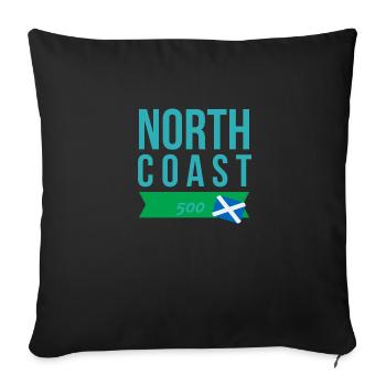 north coast 500 scotland - Sofa pillowcase 17,3'' x 17,3'' (45 x 45 cm) - black - Front