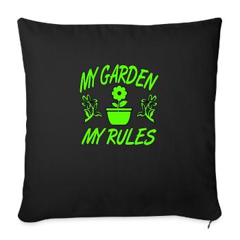 Garden - Sofa pillowcase 17,3'' x 17,3'' (45 x 45 cm) - black - Front