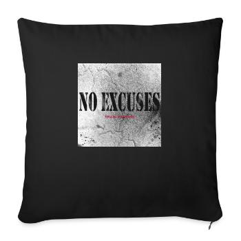 Pas d’excuses, entraînez-vous plus fort! - Housse de coussin décorative 45 x 45 cm - noir - Devant