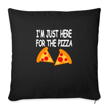Pizza - Sofa pillowcase 17,3'' x 17,3'' (45 x 45 cm) - black - Front