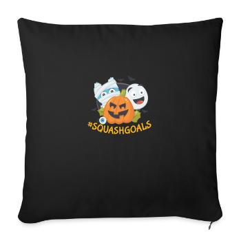 #squashgoals - Sofa pillowcase 17,3'' x 17,3'' (45 x 45 cm) - black - Front