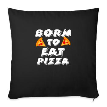 Pizza - Sofa pillowcase 17,3'' x 17,3'' (45 x 45 cm) - black - Front