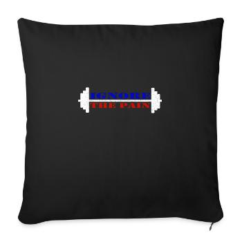 Ignorez la douleur - Housse de coussin décorative 45 x 45 cm - noir - Devant