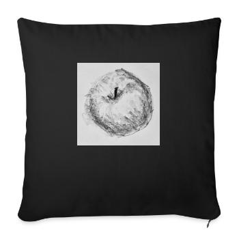 Pomme - Housse de coussin décorative 45 x 45 cm - noir - Devant