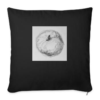 Pomme - Housse de coussin décorative 45 x 45 cm - noir - Devant
