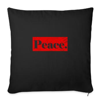 Paix - Housse de coussin décorative 45 x 45 cm - noir - Devant