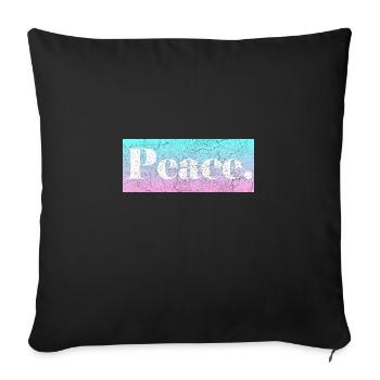 Paix - Housse de coussin décorative 45 x 45 cm - noir - Devant