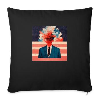 American Politics - Sofa pillowcase 17,3'' x 17,3'' (45 x 45 cm) - black - Front