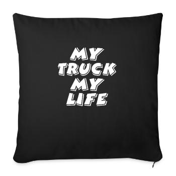 Camion - Housse de coussin décorative 45 x 45 cm - noir - Devant