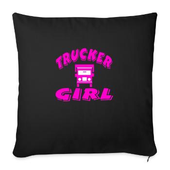 Camion - Housse de coussin décorative 45 x 45 cm - noir - Devant
