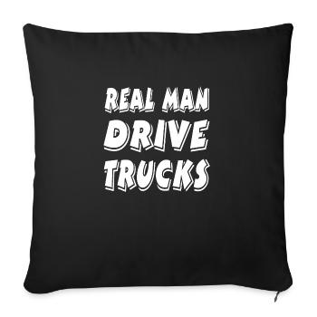 Camion - Housse de coussin décorative 45 x 45 cm - noir - Devant
